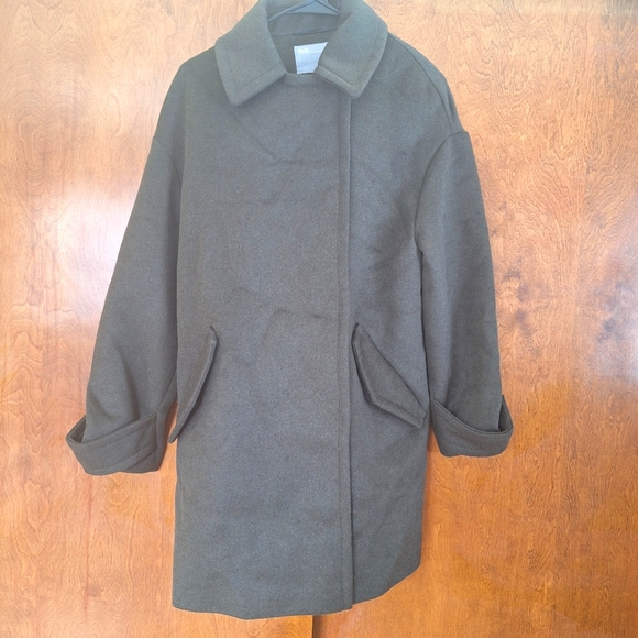 ASOS Women's Dark Gray/Olive Green Coat - Picture 7 of 10